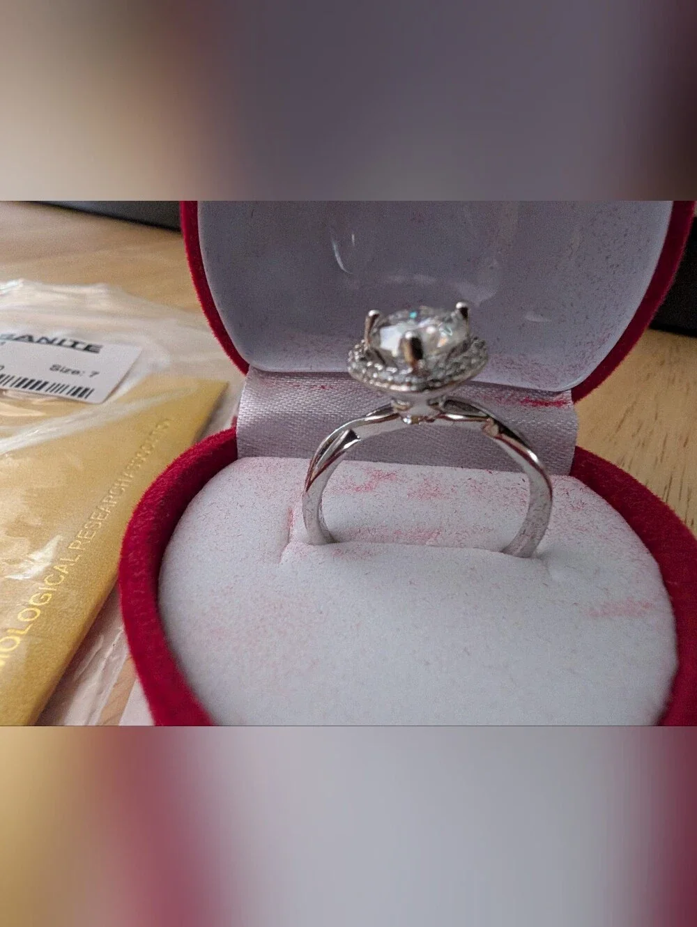 Moissanite elegant heart